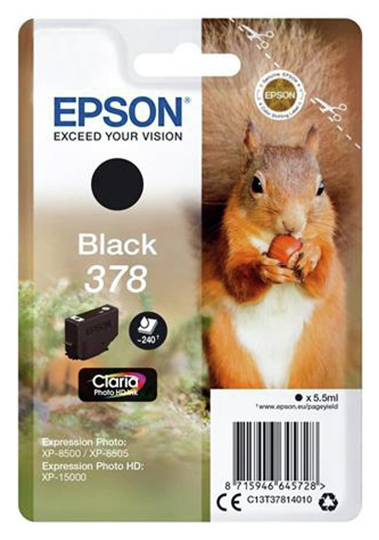 Epson Squirrel 378 Black Photo Ink Cartridge