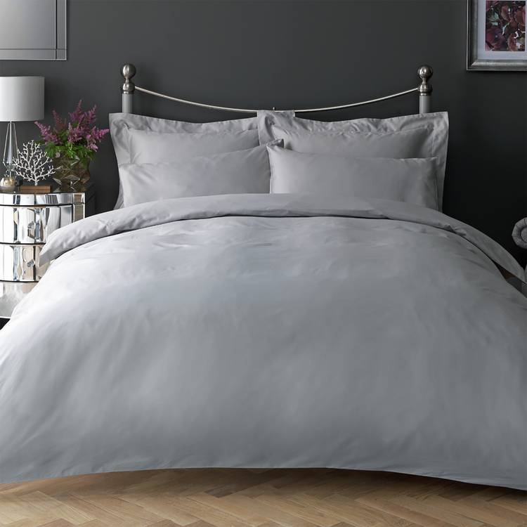 Habitat Egyptian Cotton 400TC Grey Bedding Set - Superking 0