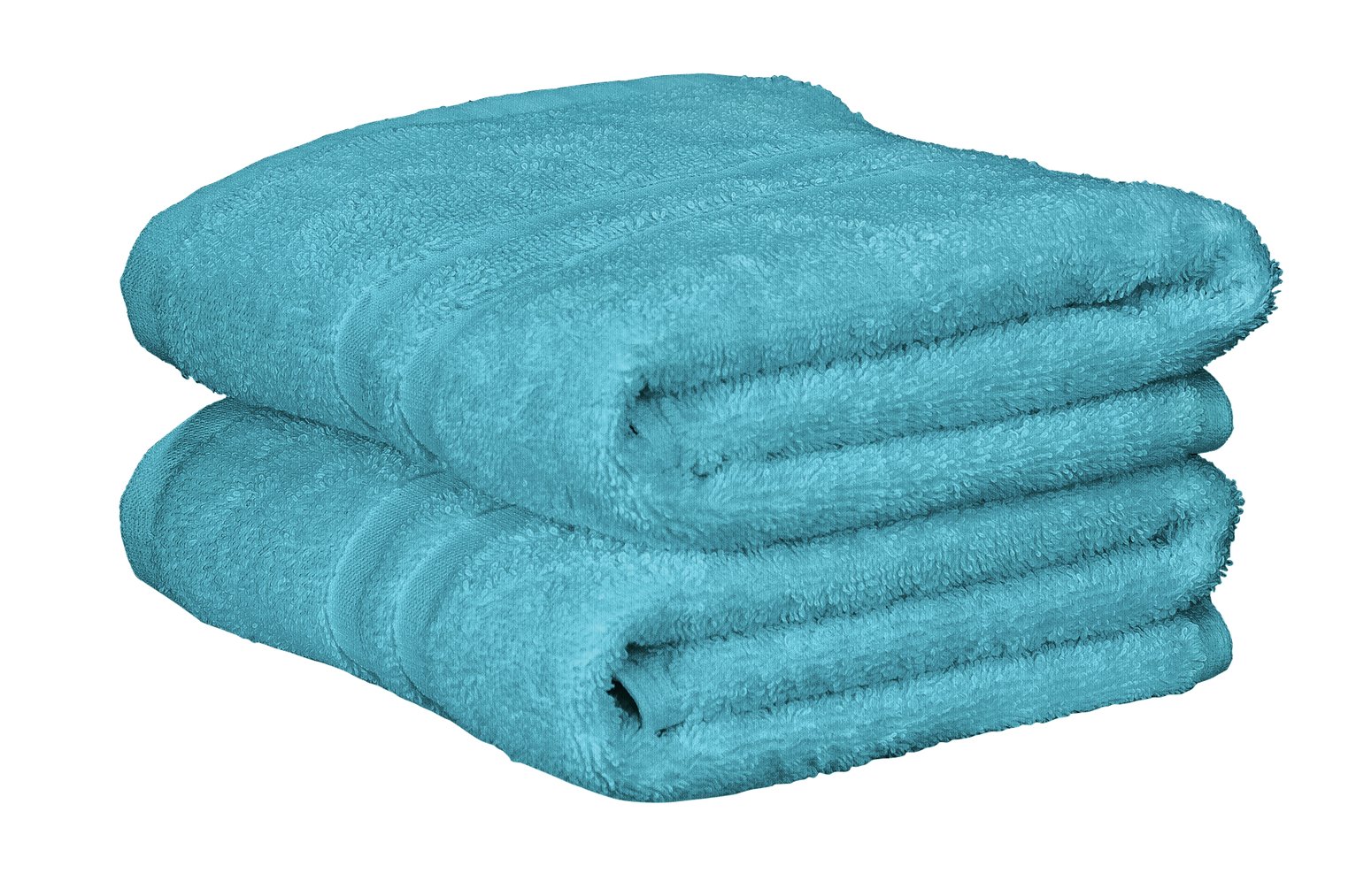 teal colored towels