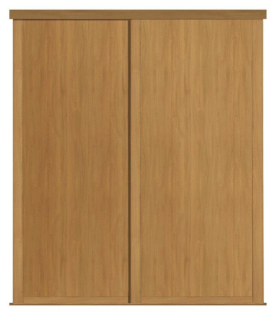 Shaker Sliding Doors and track W1145 Oak Frame Oak Panel