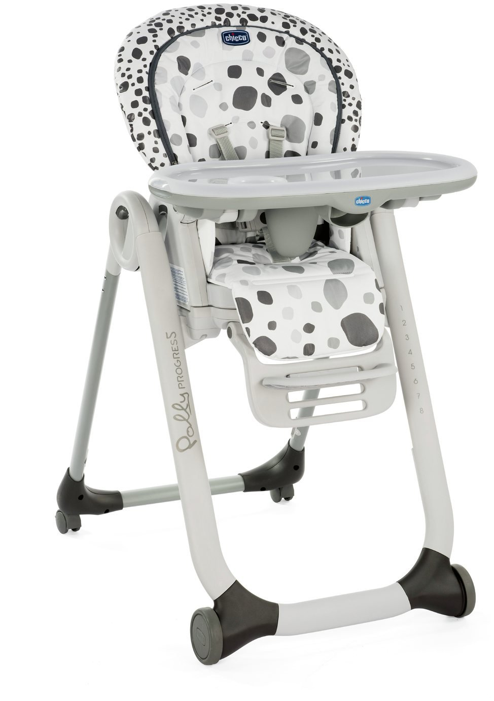 Chicco Polly Progress 4 Wheel Highchair - Anthracite