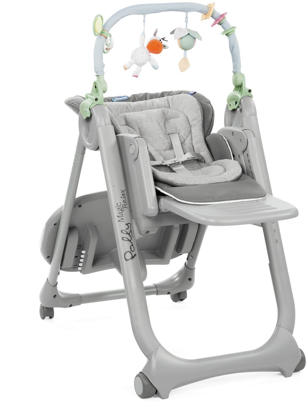 Chicco Poly Magic 4 Wheels Highchair - Anthracite