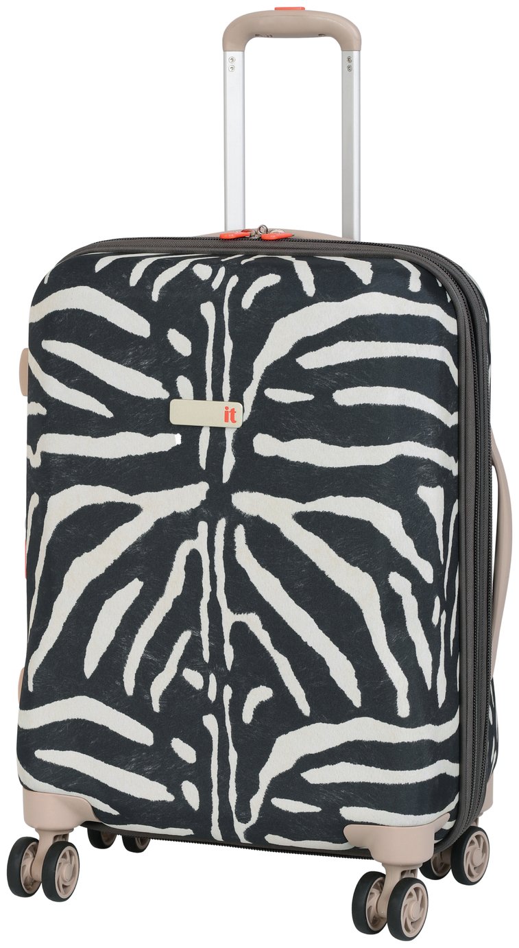 IT Luggage Ionian 8 Wheel Frameless Cabin Case Zebra Print 8168250 Argos Price Tracker pricehistory