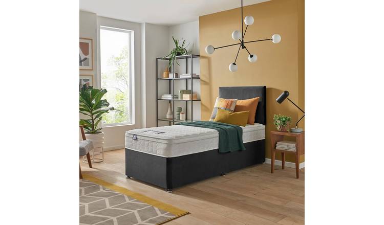 Silentnight Travis Single Memory Divan Bed - Charcoal