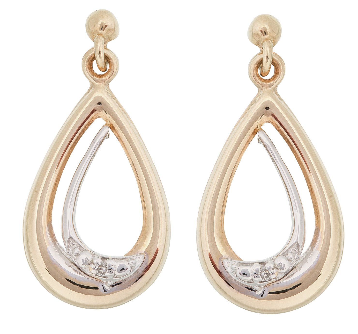 Revere 9ct Gold Diamond Accent Drop Earrings Review