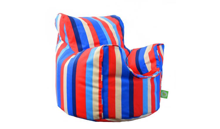 Bean Lazy Stripe Cotton Bean Bag Armchair Child Teen Size Multi-Coloured