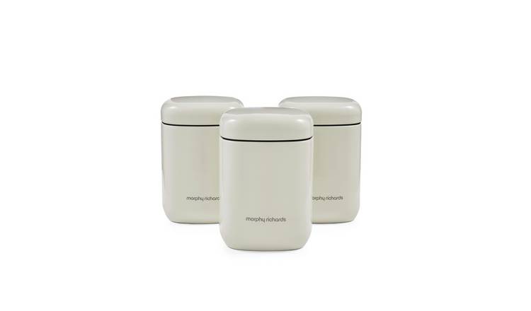 Morphy Richards Set of 3 Canisters - Cream