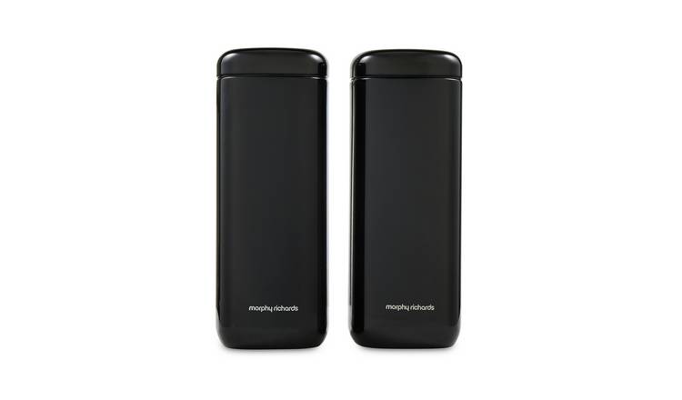 Morphy Richards Set of 2 Canisters - Black