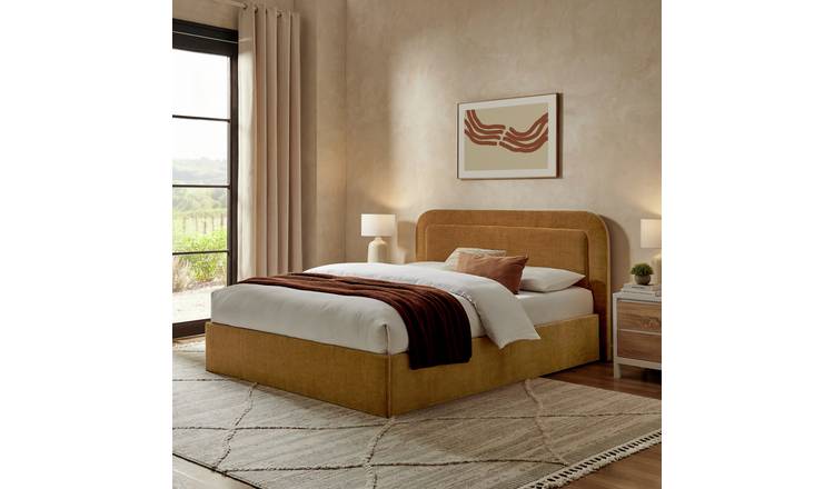 Habitat Jacey Double End Lift Ottoman Bed - Mustard