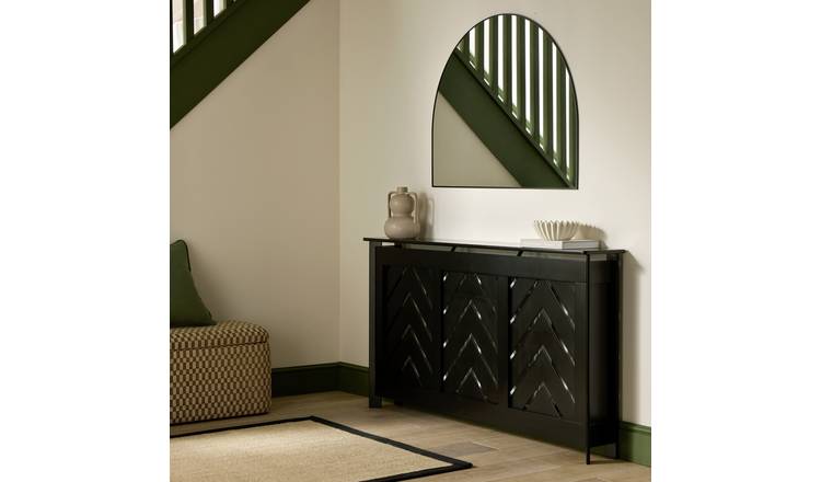 Habitat Chevron Large Radiator Cover - Black