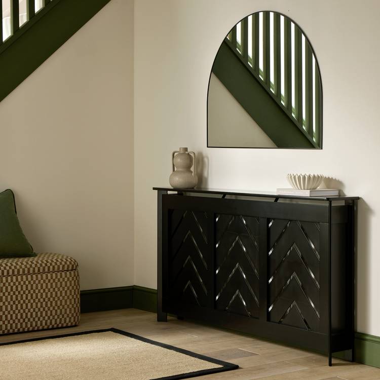 Habitat Chevron Large Radiator Cover - Black 0