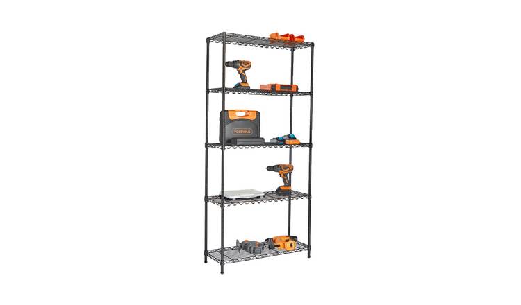 VonHaus 5 Tier Steel Wire Shelving Unit