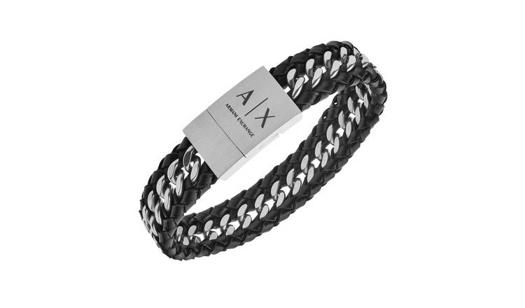 Armani exchange leather clearance bracelet