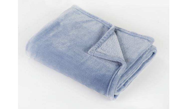 Buy Argos Home Super Soft Fleece Throw - 150x200cm - Blue, Blankets and  throws