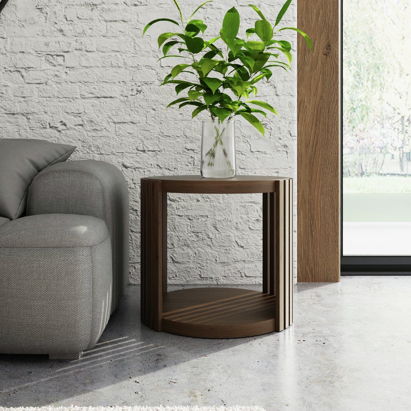 Buy GFW Zadie Round Side Table - Walnut | Nest of tables | Argos