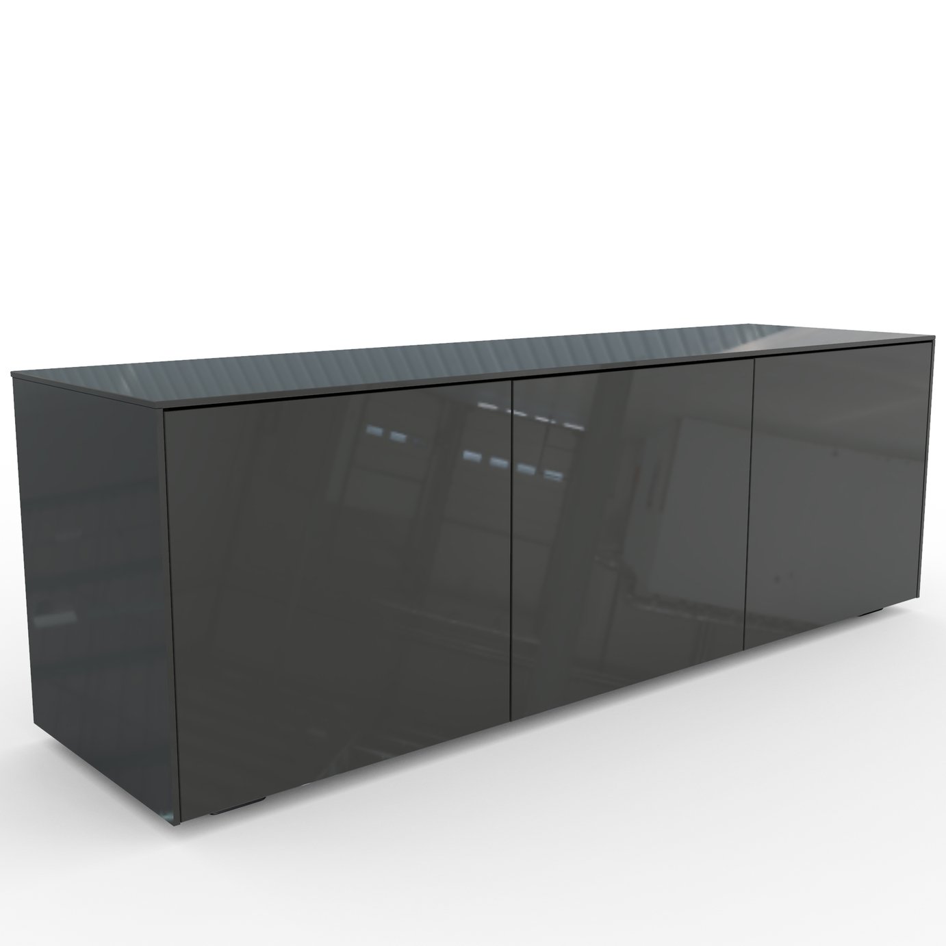 Frank Olsen Smart LED 3 Door Large TV Unit - Grey