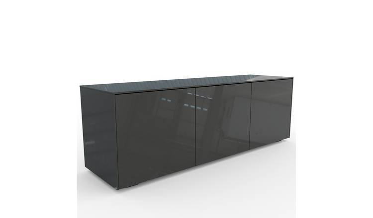 Frank Olsen Intel Smart LED 3 Door Large TV Unit - Grey