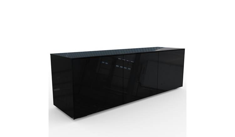 Frank Olsen Smart LED 3 Door Large TV Unit  - Black