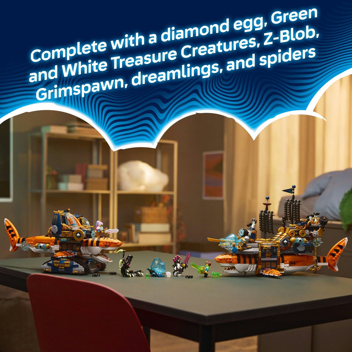 Buy LEGO DREAMZzz 2in1 Tiger Shark Tank Toy for Kids 71515 | LEGO