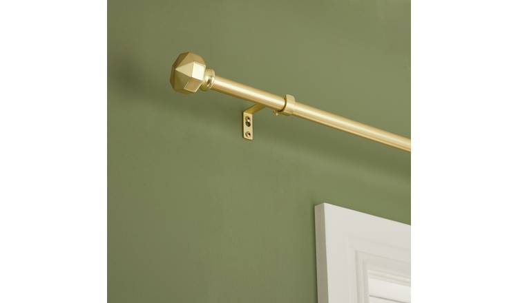 Argos Home Extendable Metal Octagon Gold Curtain Pole - 165 - 300cm