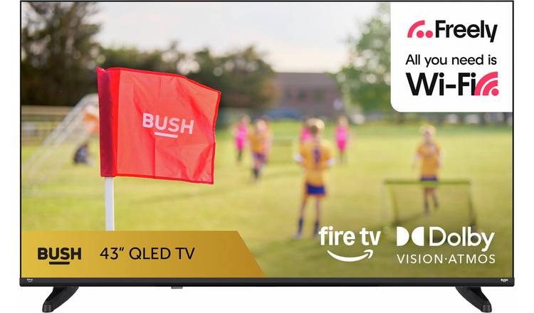 Bush 43 Inch 43QSF26 Smart 4K UHD HDR QLED Freely TV