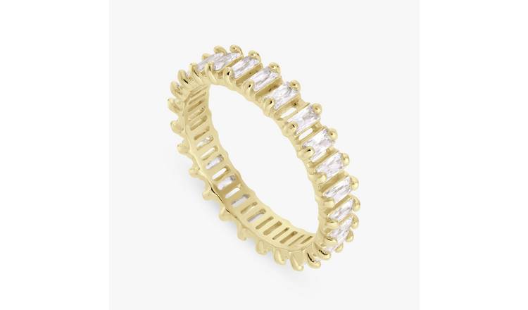 Revere Sterling Silver Baguette Eternity Ring - Medium