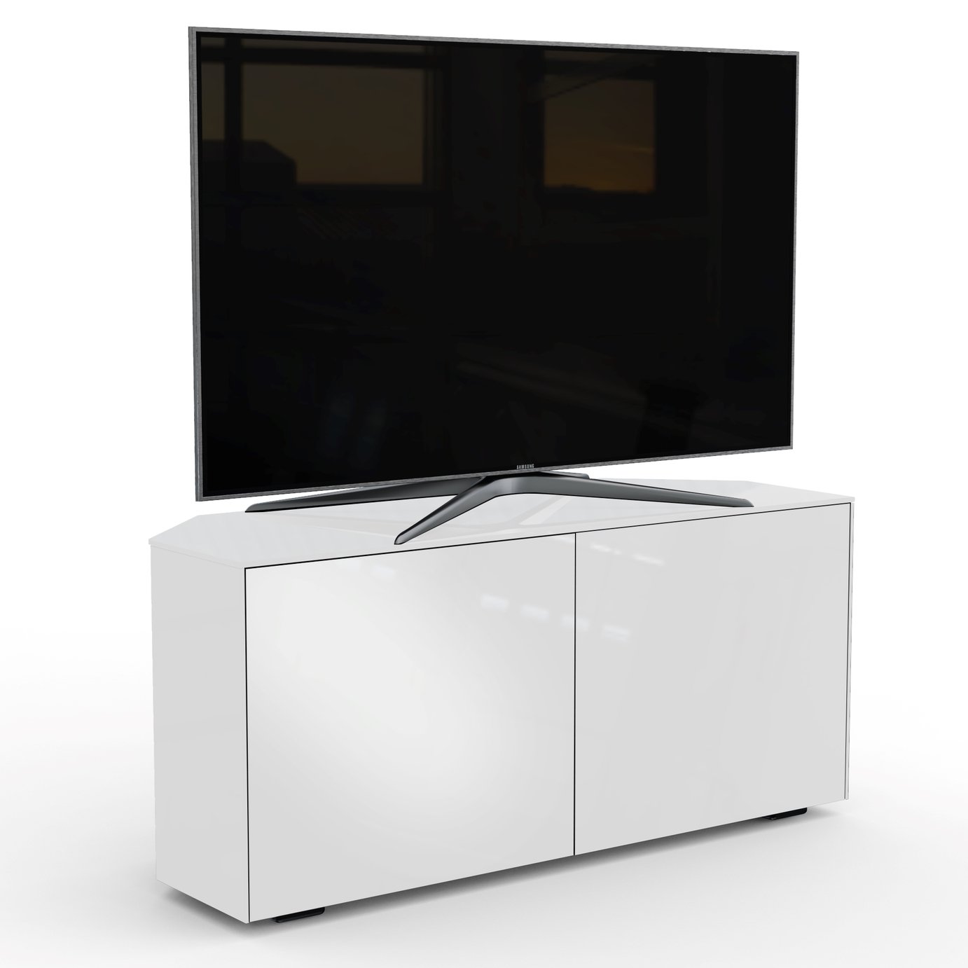 Frank Olsen Smart LED 2 Door Corner TV Unit - White