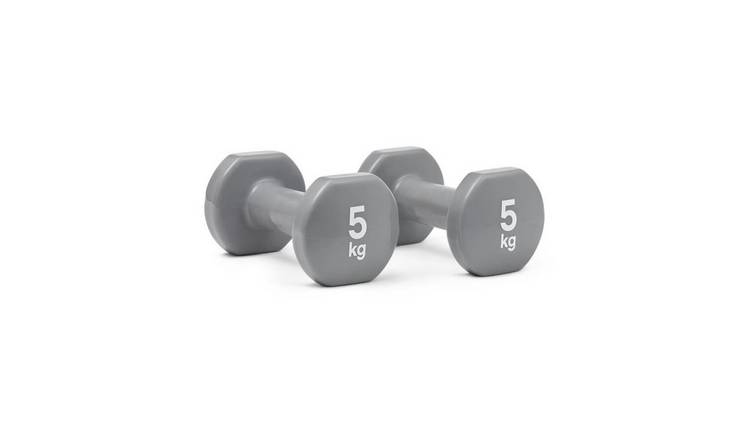 Reebok Vinyl Dumbbells - 2 x 5kg