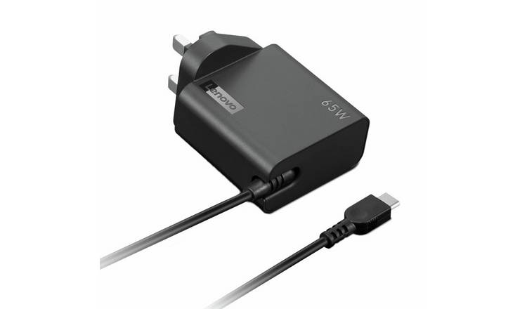 Lenovo 65W USB-C Laptop & Mobile Charger - Black