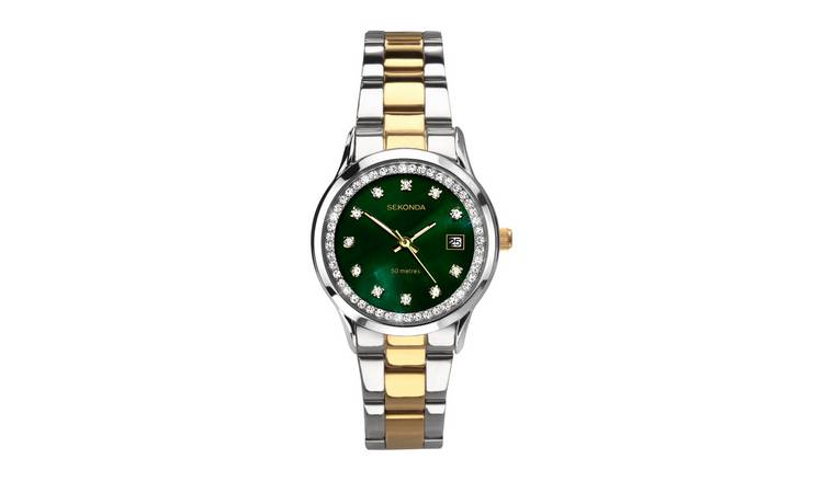 Sekonda Catherine Green Dial Stainless Steel Bracelet Watch