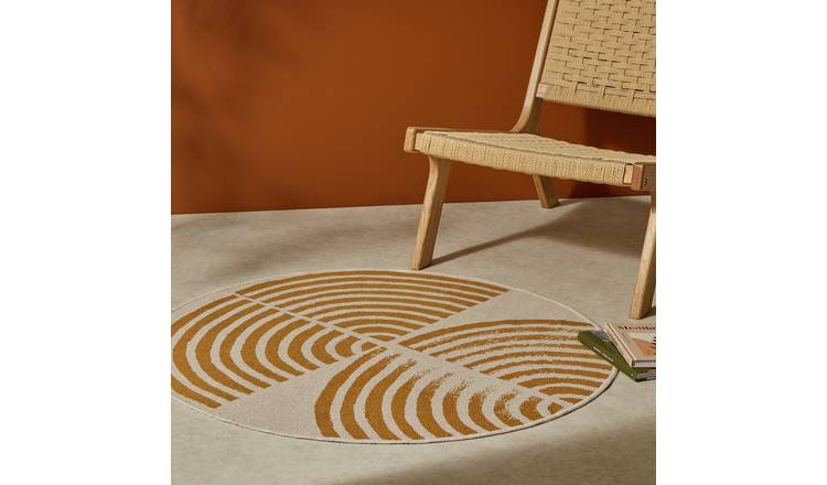 Habitat Global Round Flatweave Rug - 100cm