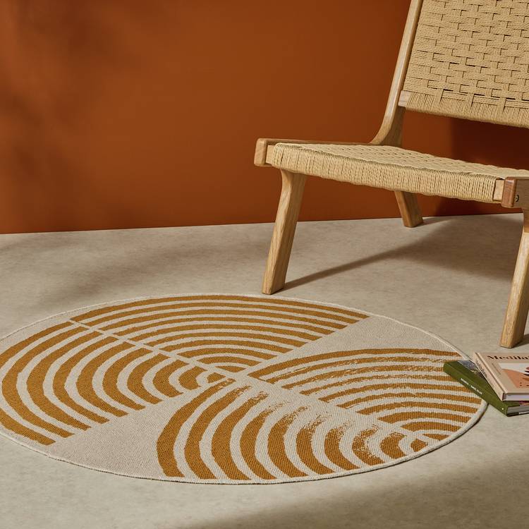 Habitat Global Round Flatweave Rug - 100cm 0