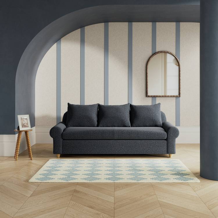 Habitat Whitby Fabric 4 Seater Sofa - Charcoal - Ash Leg 0