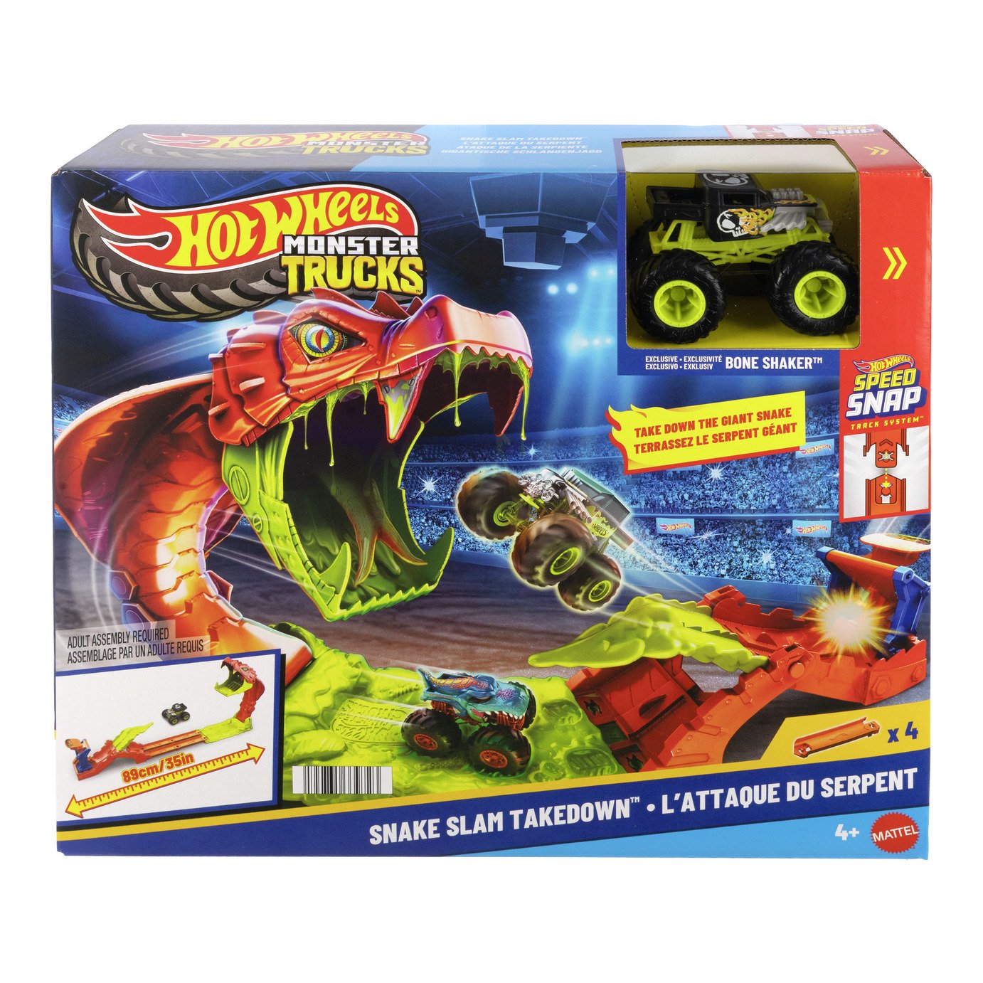 Buy Hot Wheels Monster Trucks Snake Slam Takedown Playset | Toy