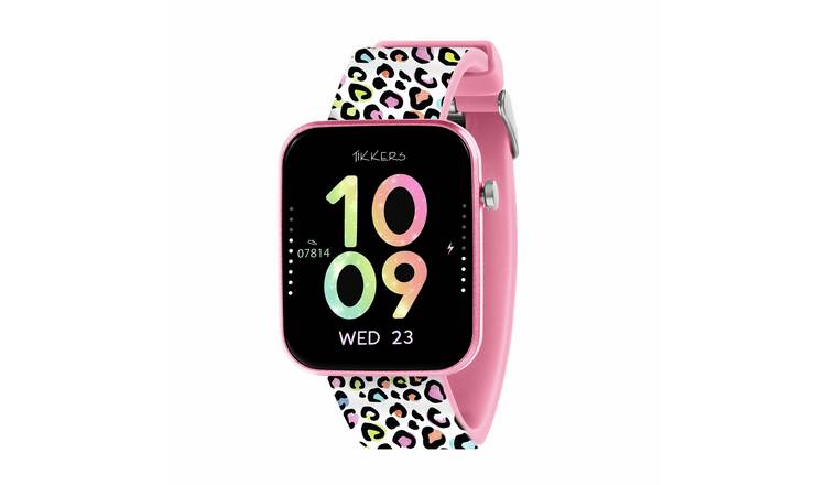 Tikkers Smart Series 13 Pink Camo Silicone Strap Smart Watch