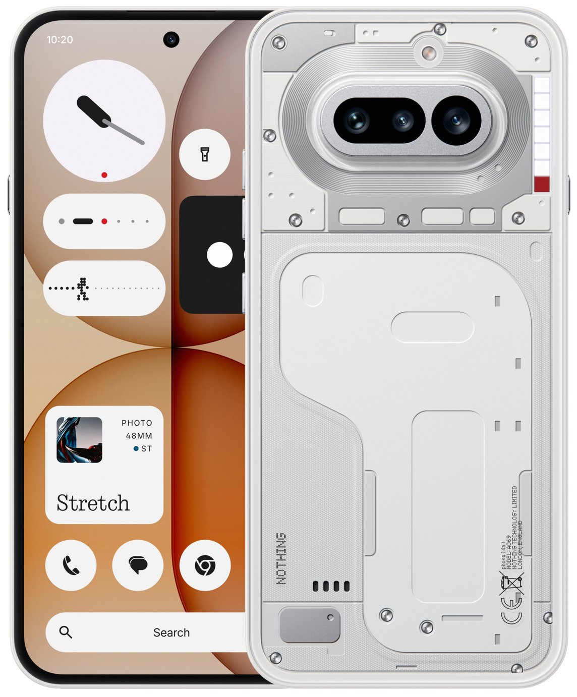 SIM Free Nothing Phone (4a) 5G 256GB AI Mobile Phone - White