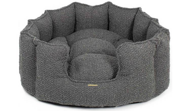 Lords & Labradors High Wall Dog Bed Granite Boucle - Large