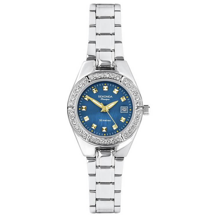 Sekonda Ladies Blue Dial Stainless Steel Bracelet Watch  0