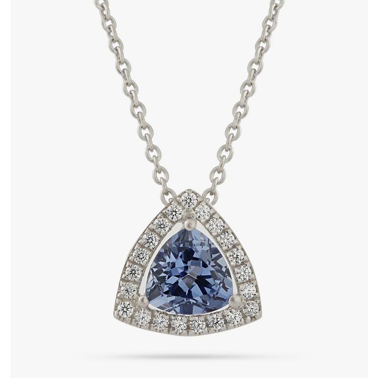 Revere Sterling Silver Tanzanite & Cubic Zirconia Necklace 0