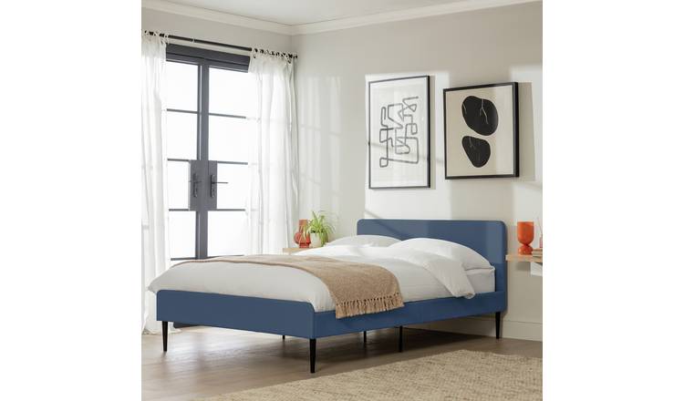 Argos Home Kristopher Double Bed Frame - Blue