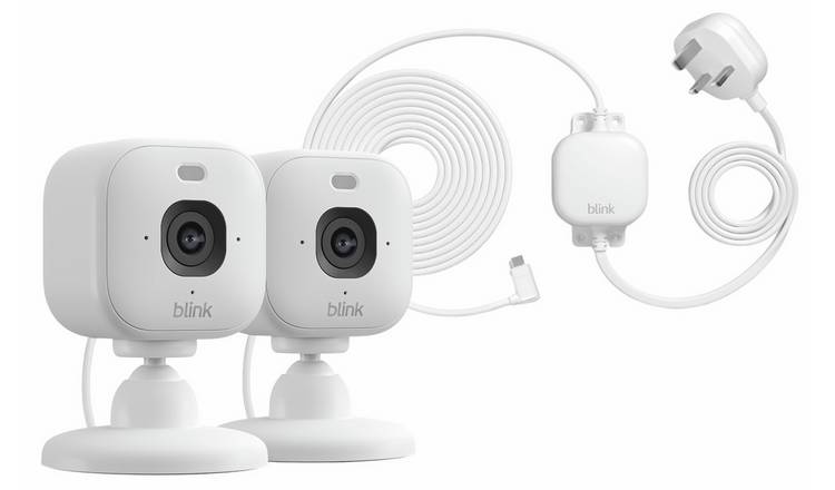 Blink Mini 2K+ Camera (2-Pack) & Blink Power Adaptor