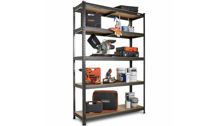 VonHaus 5 Tier Extra Wide Racking Shelving Unit