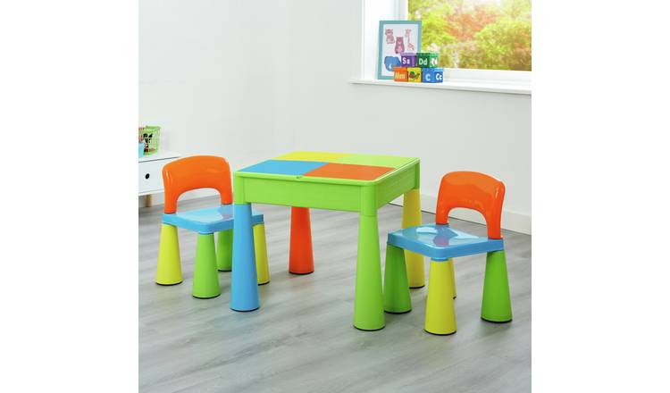 Liberty House Toys Kids 5in1 Table & 2 Chairs -Multicoloured