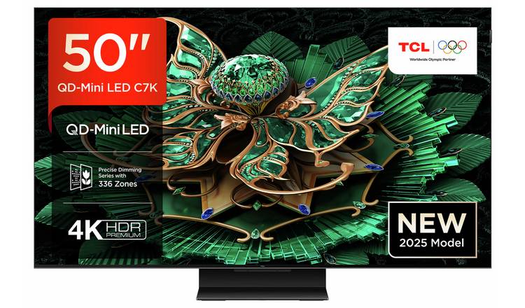 TCL 50 Inch 50C7K Smart 4K HDR Mini-LED Google TV