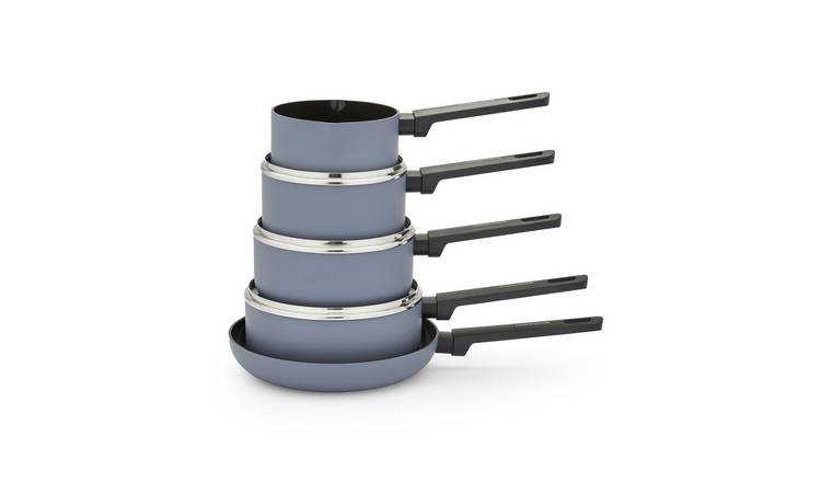 Morphy Richards 5 Piece Aluminium Saucepan Set - Grey