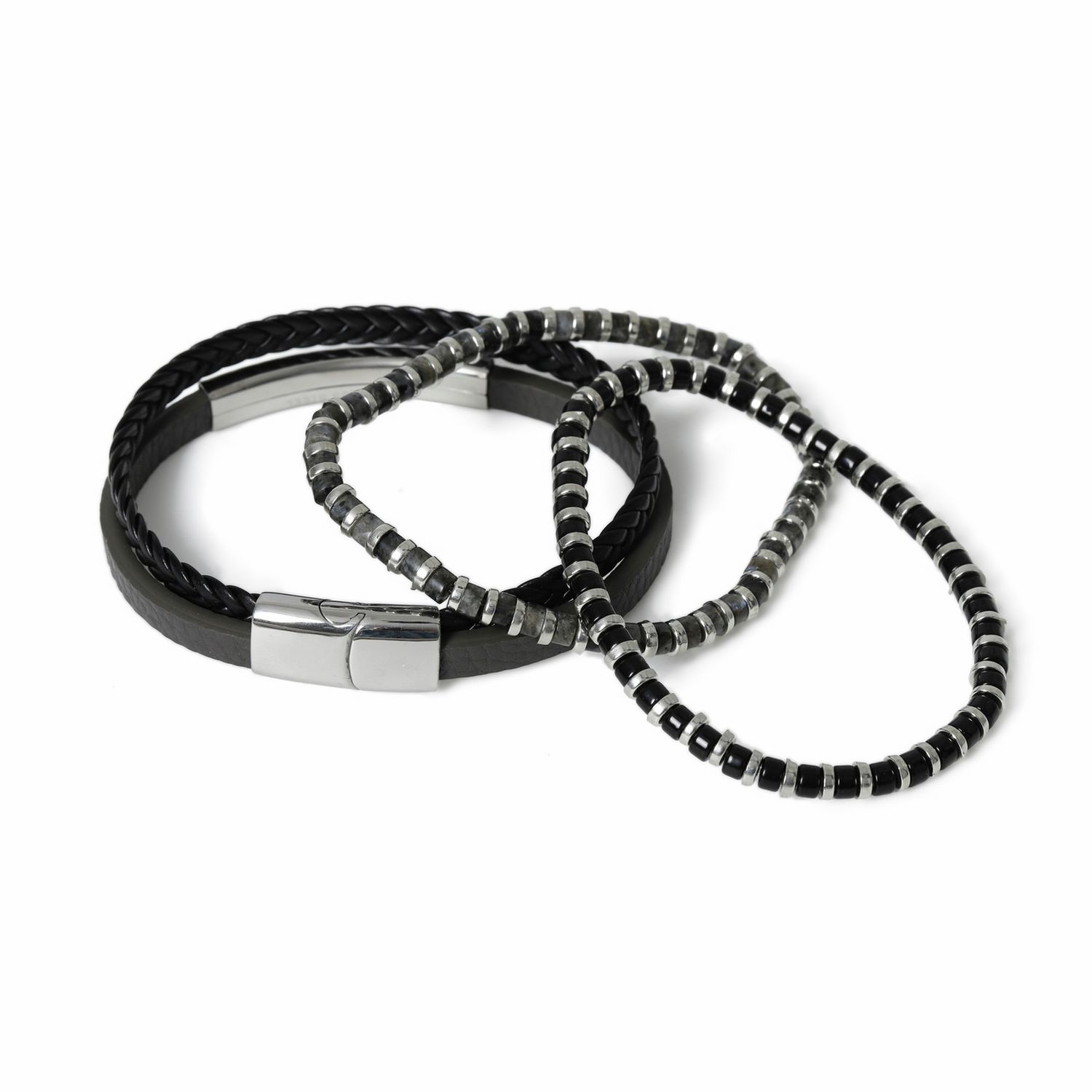 Uncommon Souls Braided and Metal Bracelet Giftbox Set