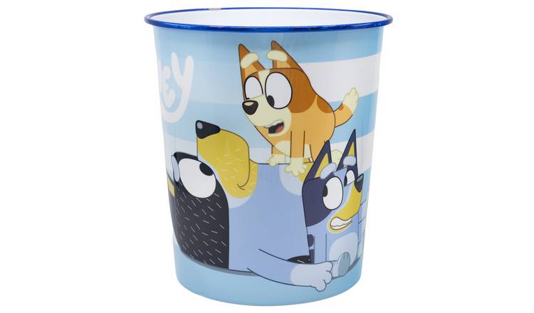 BBC Set of 2 Bluey Waste Bins - Blue
