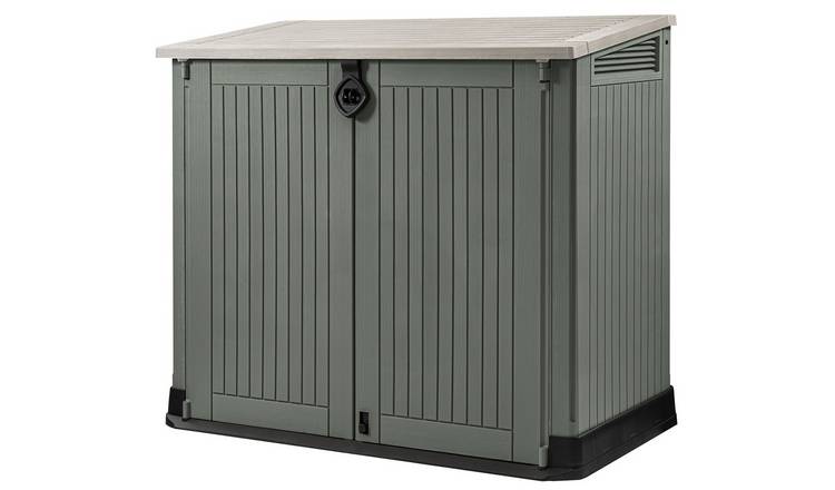 Keter 880L Store It Out Midi Garden Storage - Beige & Green