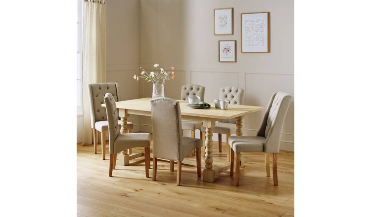 Argos Home Raina Dining Table and 6 Natural Chairs