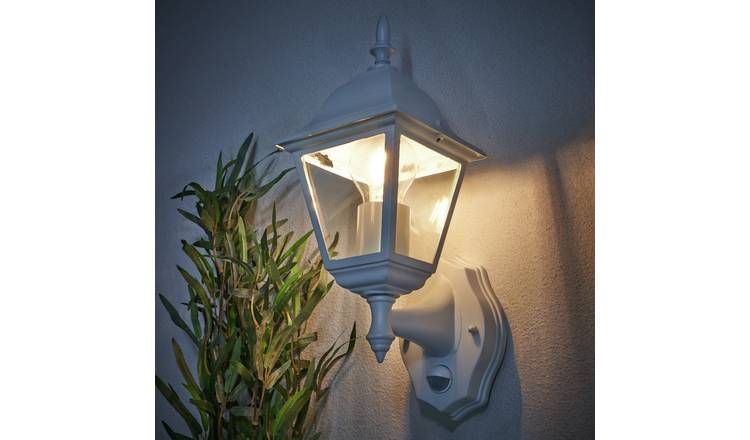 Coast Classic 4 Panel PIR Lantern - White